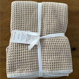 Boll & Branch Waffle Whipstitch Throw Blanket NWT